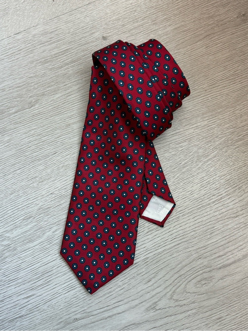 : Liberty of London Silk Tie Burgundy Medallion Print
